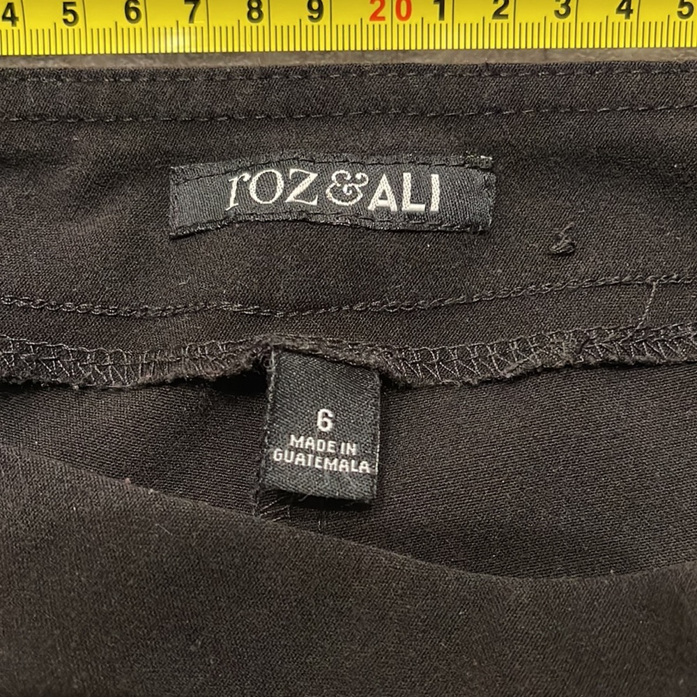 Roz & Ali Stretch Black Secret Agent Pants - Picture 3 of 11